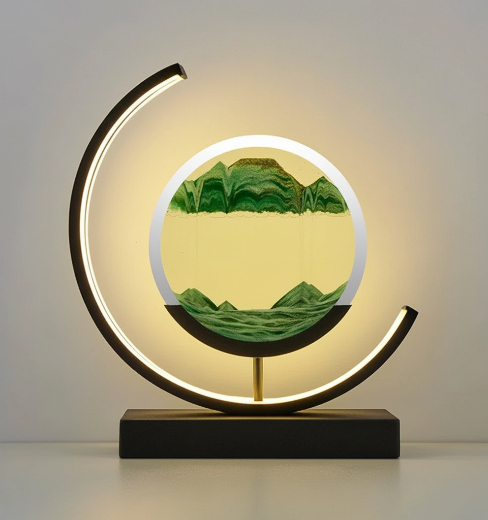 Handcrafted Ambient Table Lamp with Soothing Glow and Modern Style