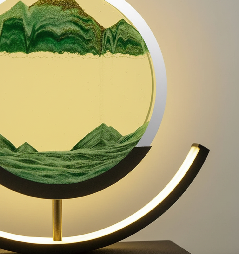 Handcrafted Ambient Table Lamp with Soothing Glow and Modern Style