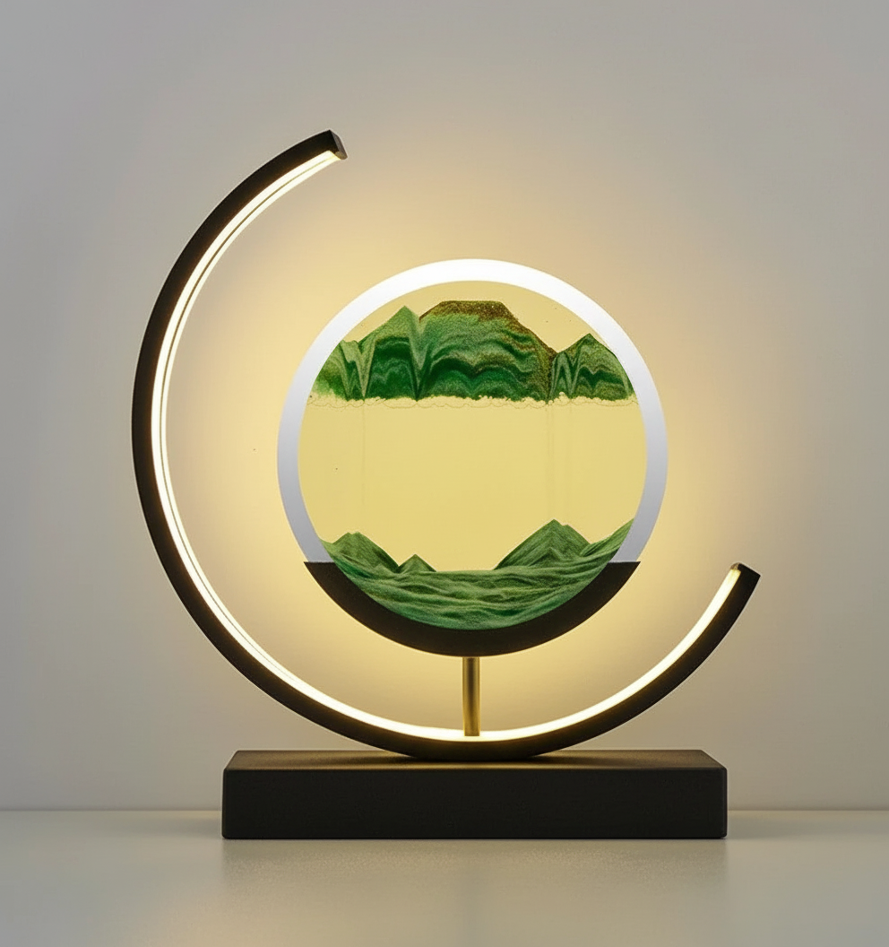 Handcrafted Ambient Table Lamp with Soothing Glow and Modern Style