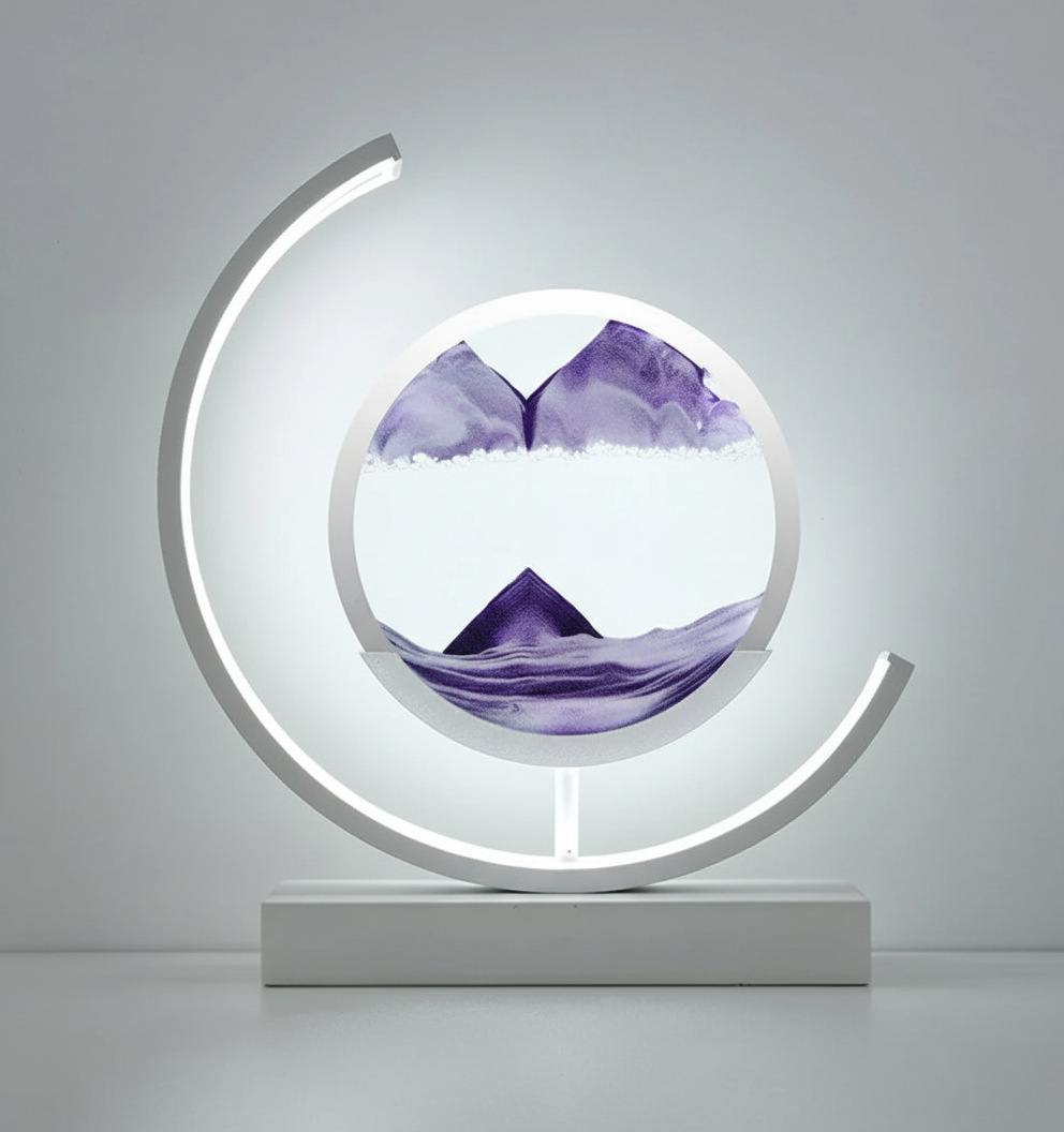 Handcrafted Ambient Table Lamp with Soothing Glow and Modern Style