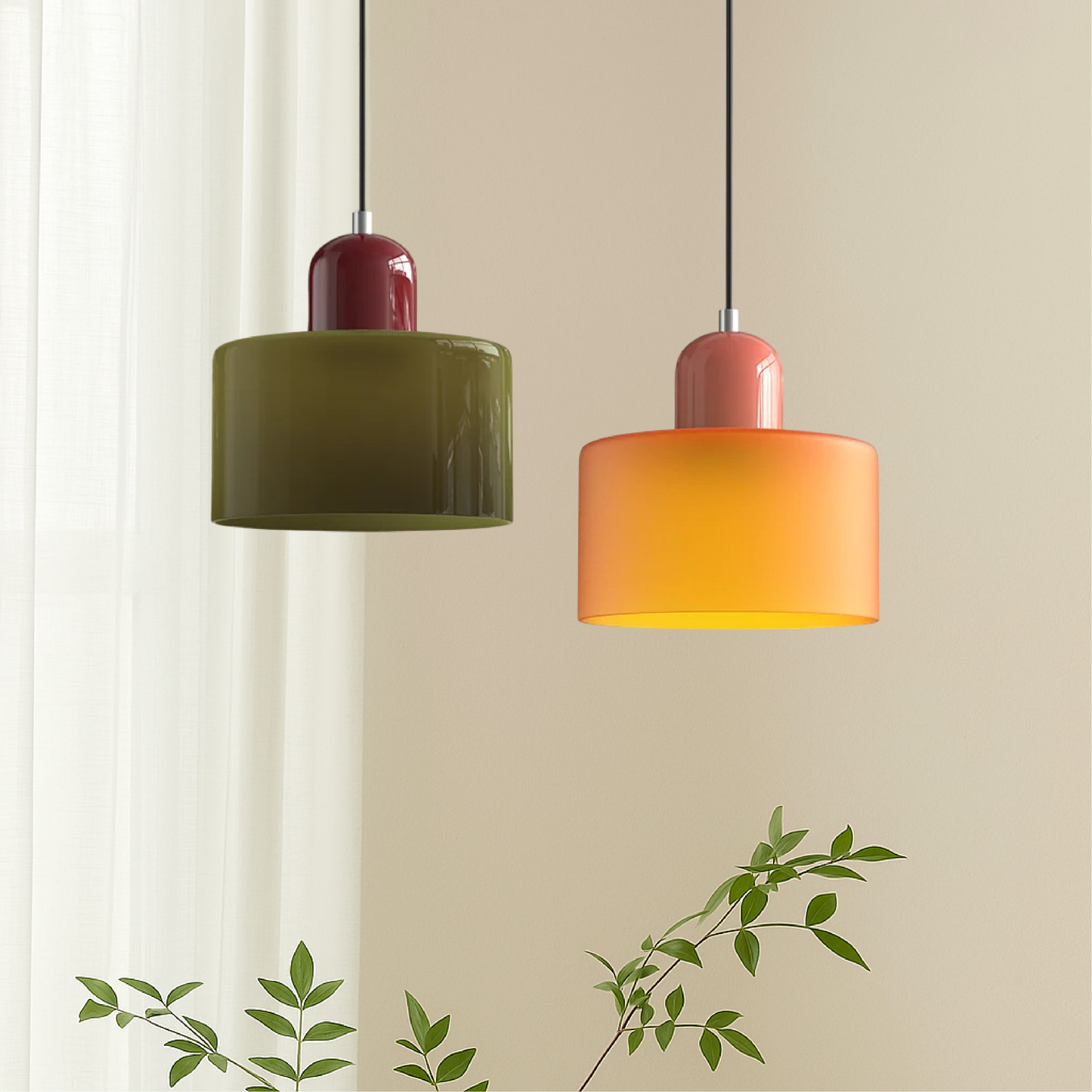 Vintage-Inspired Glass Hanging Light Fixture