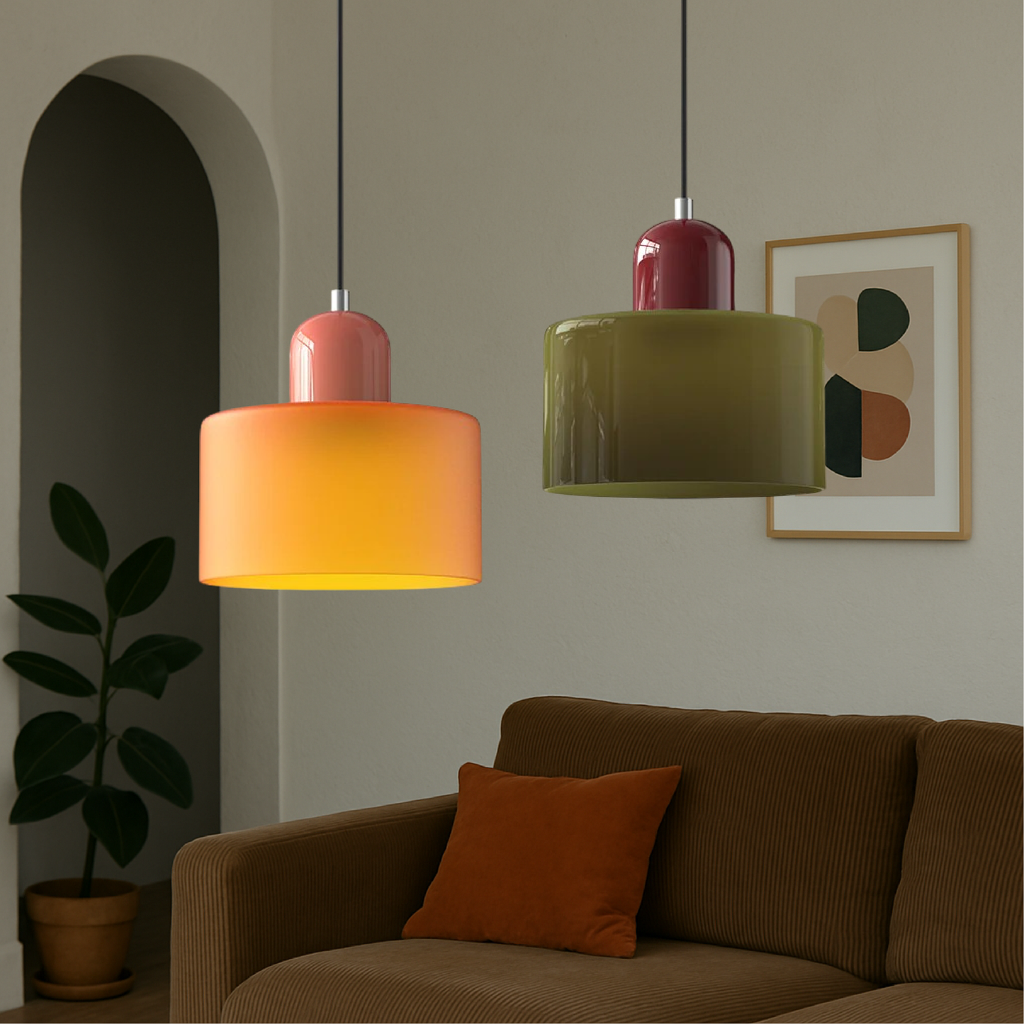 Vintage-Inspired Glass Hanging Light Fixture