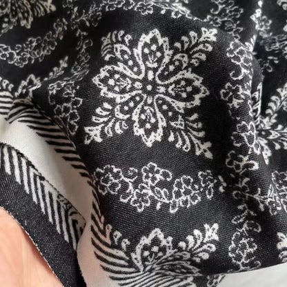 Chic Vintage-Inspired Fleece Wrap Scarf