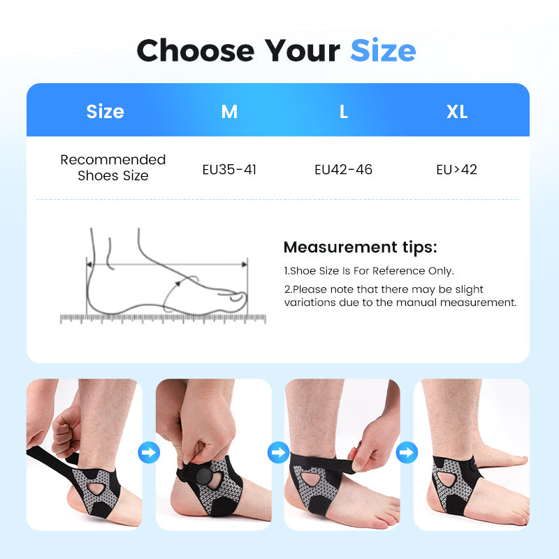 Adjustable Ankle Support with Targeted Compression