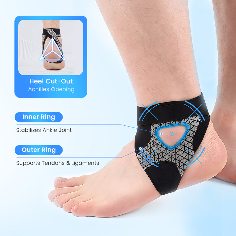 Adjustable Ankle Support with Targeted Compression