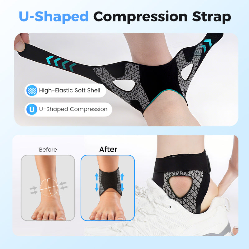 Adjustable Ankle Support with Targeted Compression