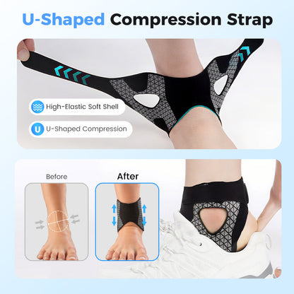 Adjustable Ankle Support with Targeted Compression