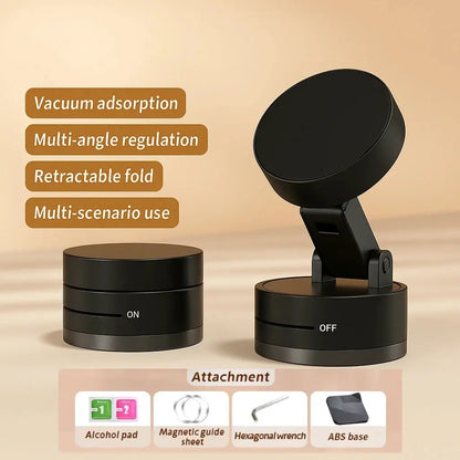 Smart Magnetic Car Phone Mount – 360° Rotating Holder for All Devices