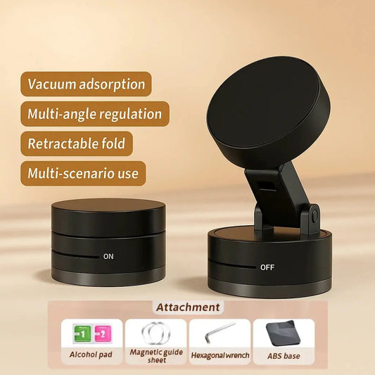 Smart Magnetic Car Phone Mount – 360° Rotating Holder for All Devices
