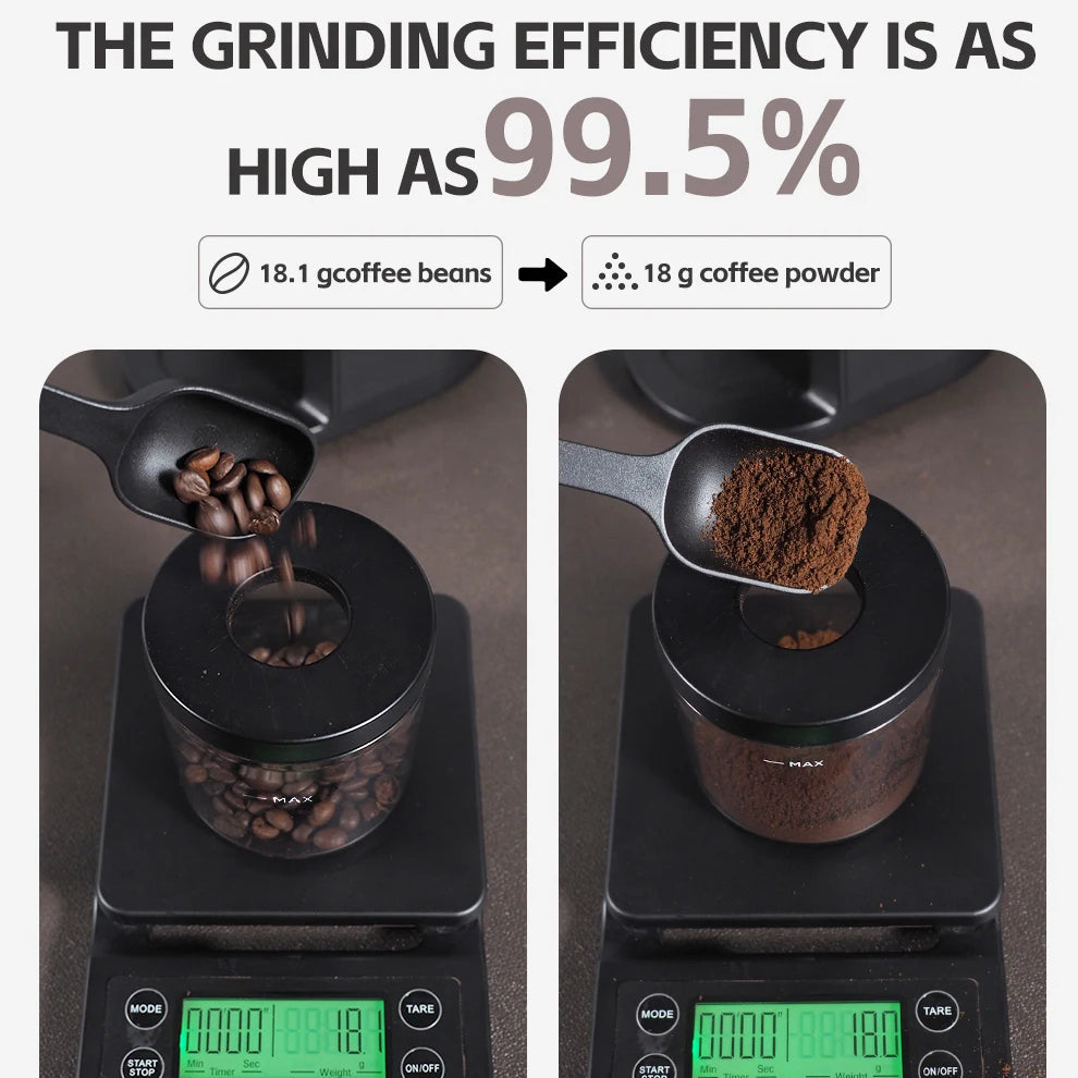 Electric Coffee Grinder with 34 Grind Options, Flat Burr for Precision