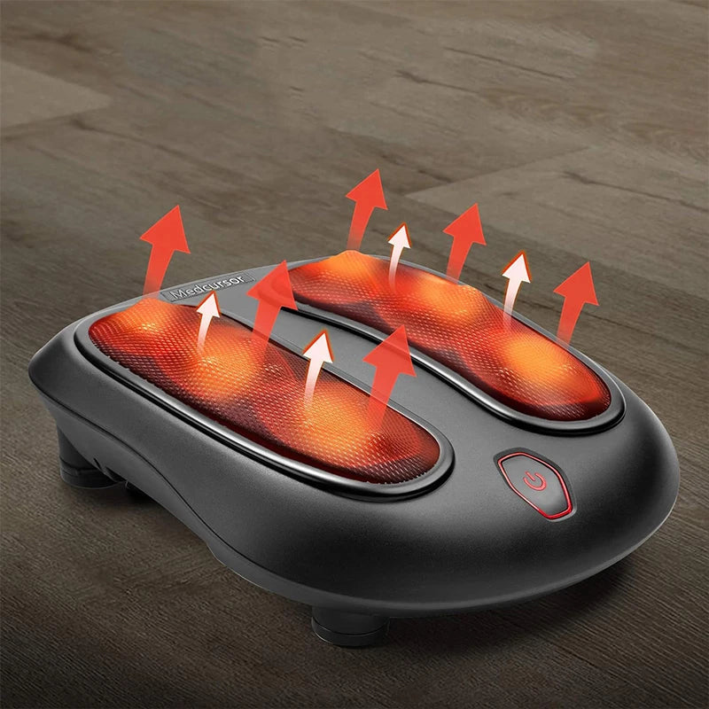 Foot Massager with Heat – 18 Kneading Nodes, One-Touch Control & 20-Minute Auto Shutoff