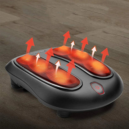 Foot Massager with Heat – 18 Kneading Nodes, One-Touch Control & 20-Minute Auto Shutoff