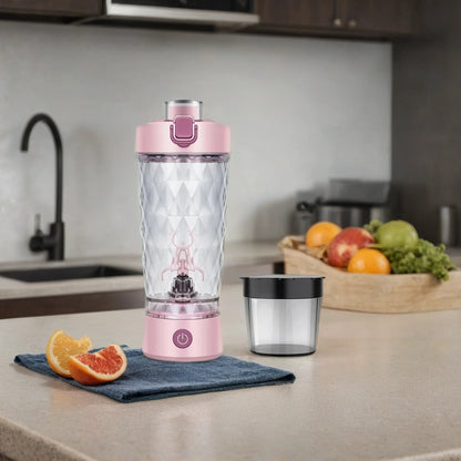 Self-Cleaning Electric Shaker Bottle with Built-in Powder Storage, USB-C