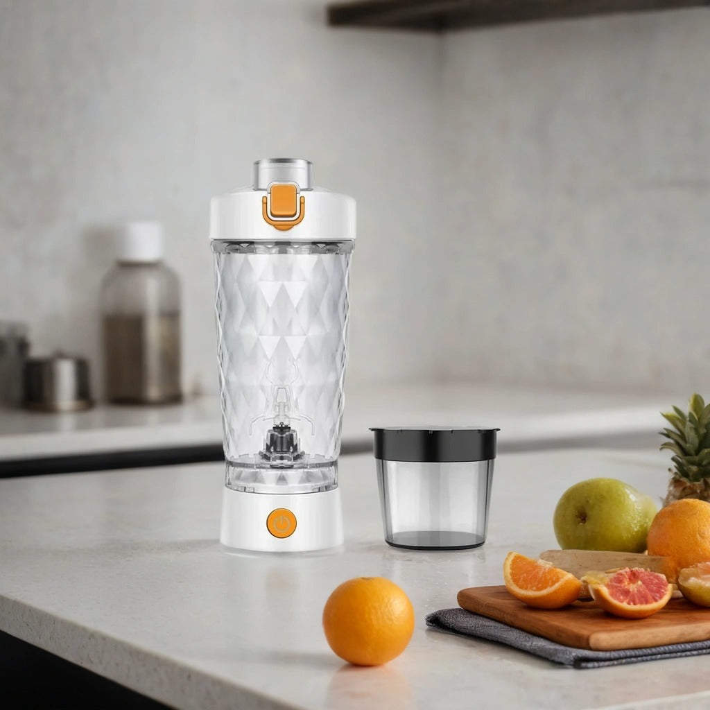 Self-Cleaning Electric Shaker Bottle with Built-in Powder Storage, USB-C