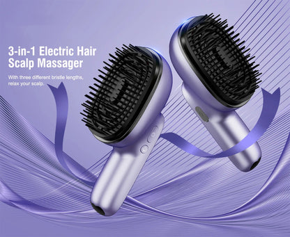 Scalp Massage Brush with Essential Oil Sprayer | 2 Vibration Settings, 4 Oil Cartridges, USB Rechargeable & Washable