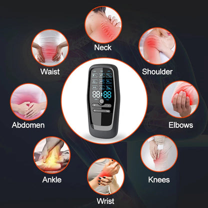 Muscle Stimulator with Rechargeable TENS & EMS – 6 Modes, 19 Intensities, 4 Electrode Pads
