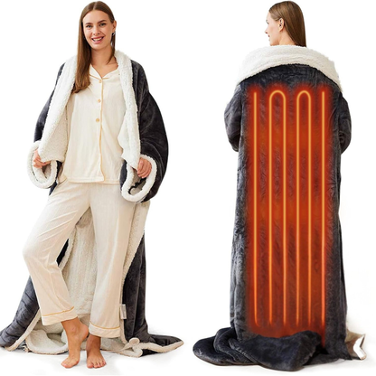Heated Wearable Blanket with Adjustable Temperature Control