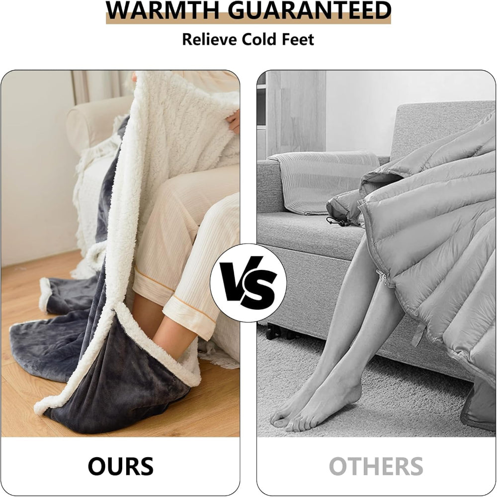 Heated Wearable Blanket with Adjustable Temperature Control