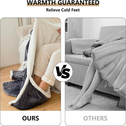 Heated Wearable Blanket with Adjustable Temperature Control