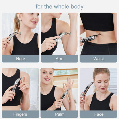 Microcurrent Massage Pen with 5 Attachments, 9 Intensity Settings & USB-C