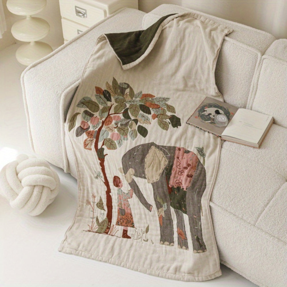 Charming Floral Comfort Blanket for Home and Spa