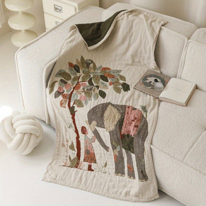 Charming Floral Comfort Blanket for Home and Spa