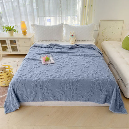 Chic Leaf Design Plush Blanket for Ultimate Comfort