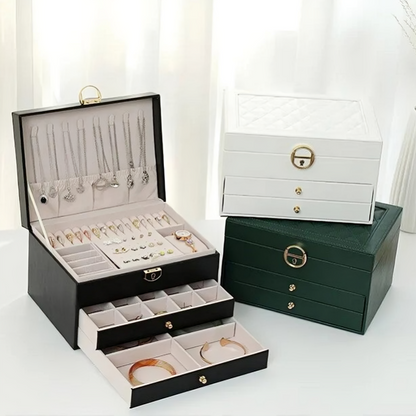Tiered Storage Jewelry Organizer Box – Compact Design