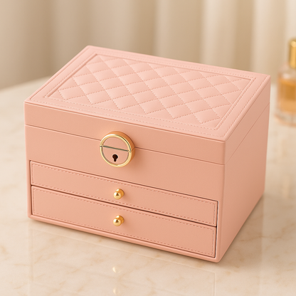 Tiered Storage Jewelry Organizer Box – Compact Design
