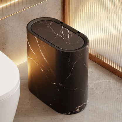 Modern Oval Trash Can for Stylish Home Decor