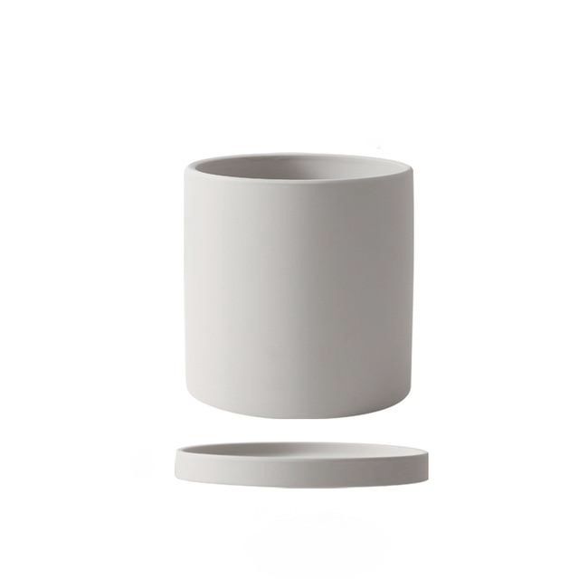 White Ceramic Flower Pot – Modern Minimalist Décor