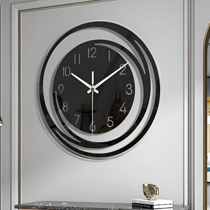 30 cm Scandinavian Style Black Acrylic Wall Clock