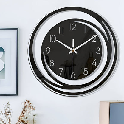 30 cm Scandinavian Style Black Acrylic Wall Clock