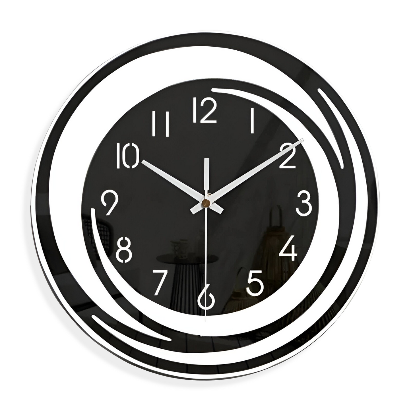 30 cm Scandinavian Style Black Acrylic Wall Clock