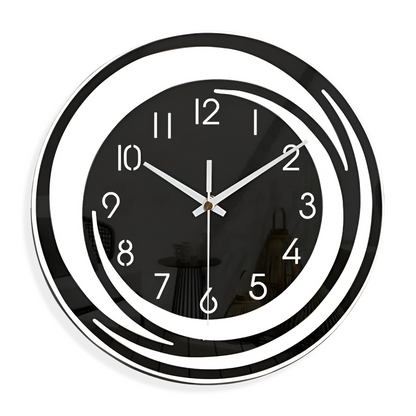 30 cm Scandinavian Style Black Acrylic Wall Clock