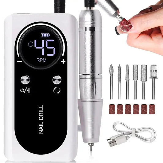 Cordless Nail Drill with LCD Display | Precision Control