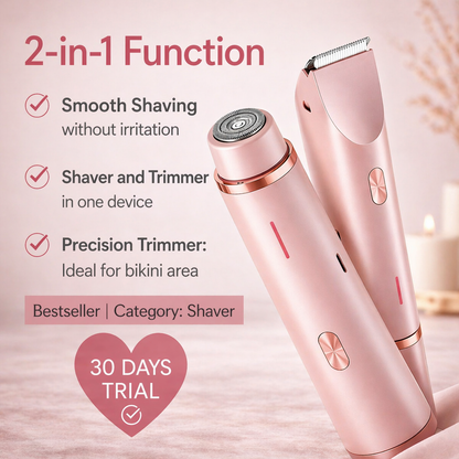 Effortless Electric Shaver for Women | 2-in-1 Grooming Tool