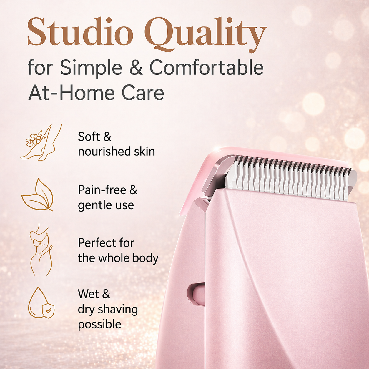 Effortless Electric Shaver for Women | 2-in-1 Grooming Tool