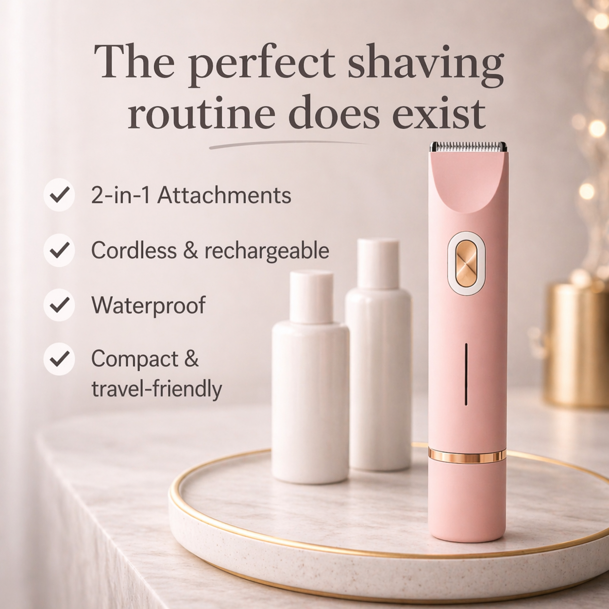 Effortless Electric Shaver for Women | 2-in-1 Grooming Tool