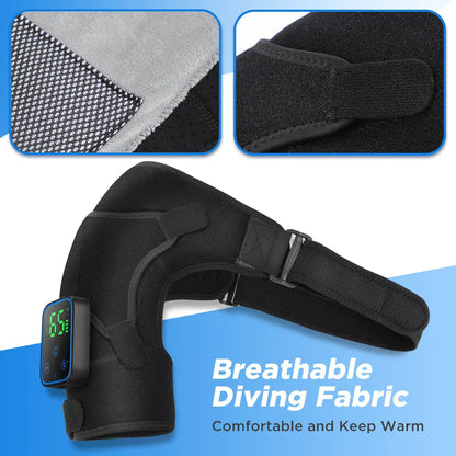 Smart Heat & Vibration Therapy Massager for Shoulders, Elbows, and Knees