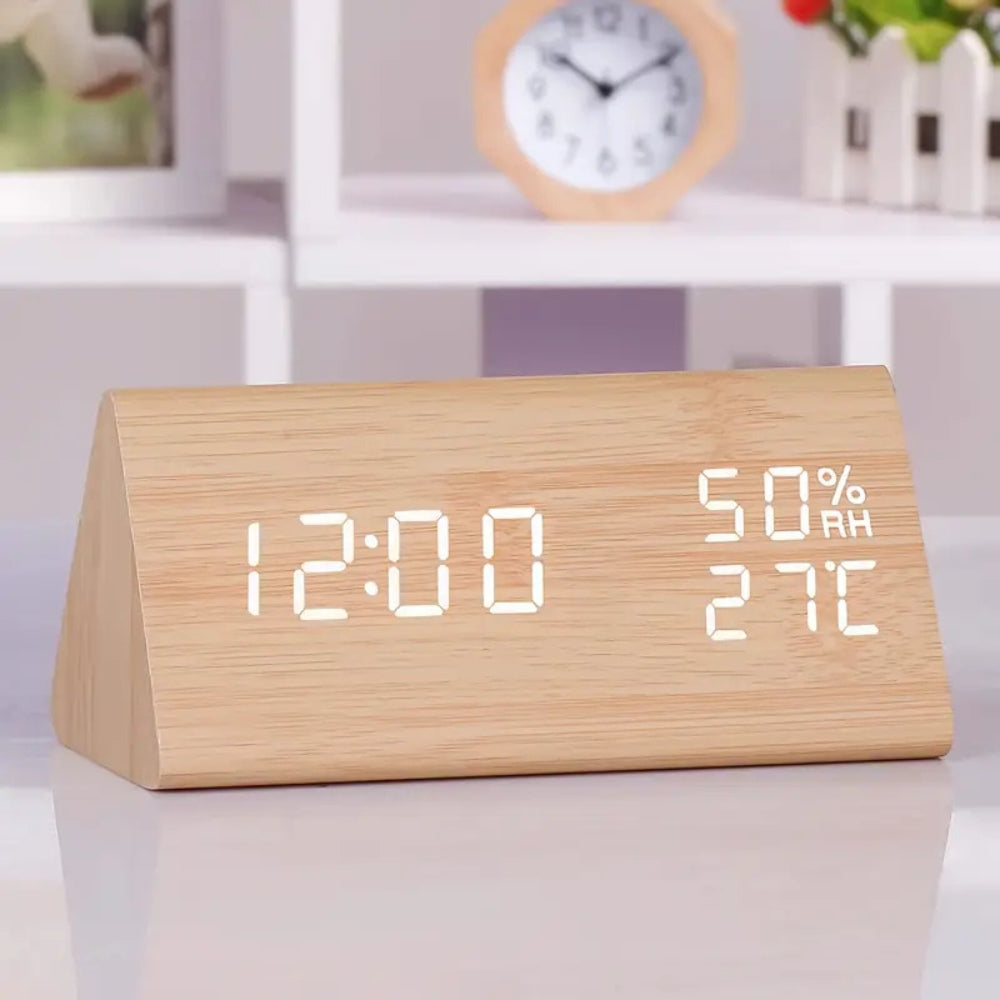 TranquilWood Smart LED Alarm Clock with Digital Display