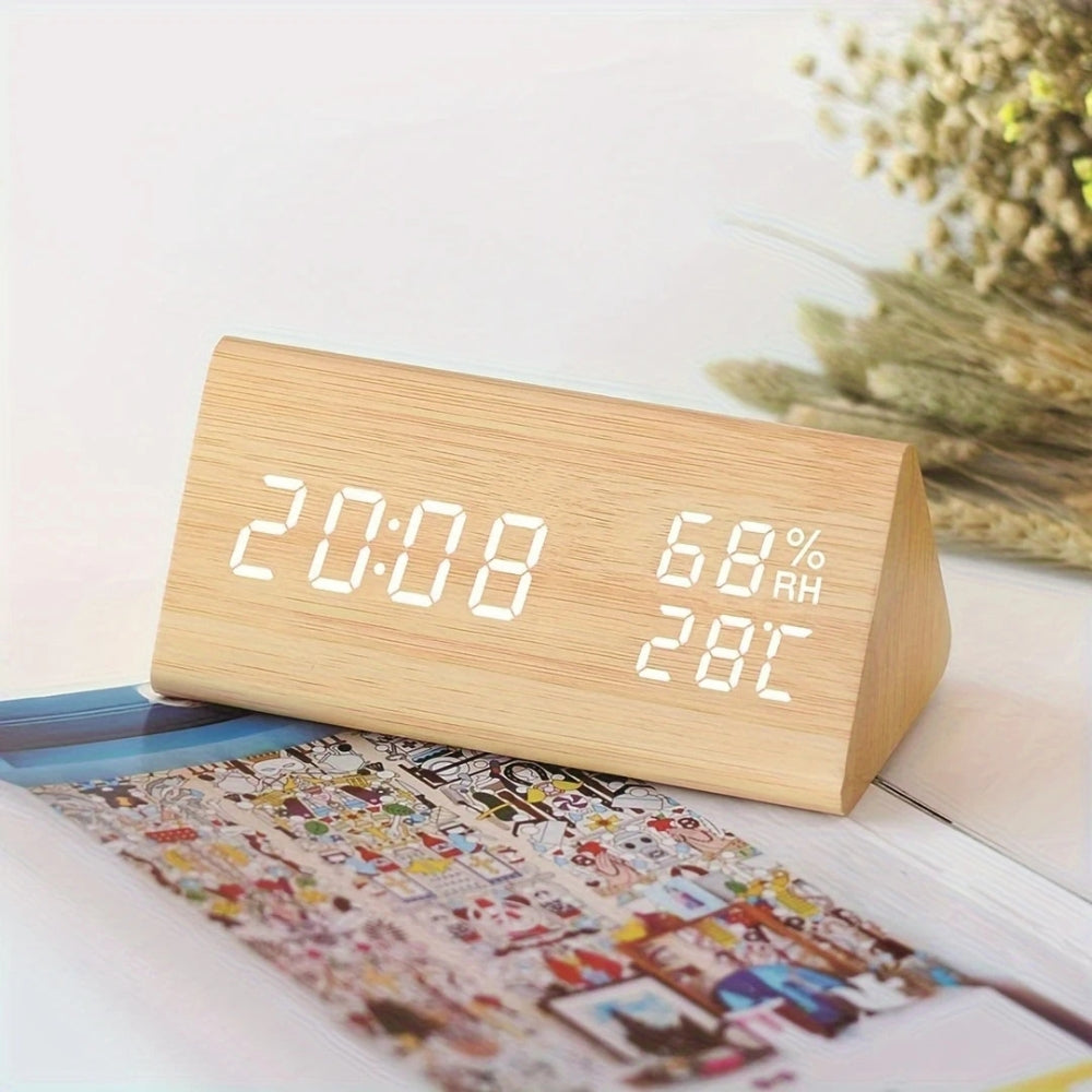 TranquilWood Smart LED Alarm Clock with Digital Display
