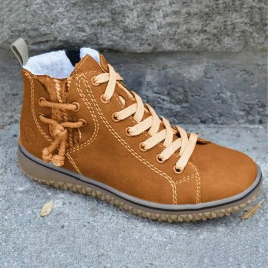 Chic Winter Guardian - Stylish Insulated Leather Boots