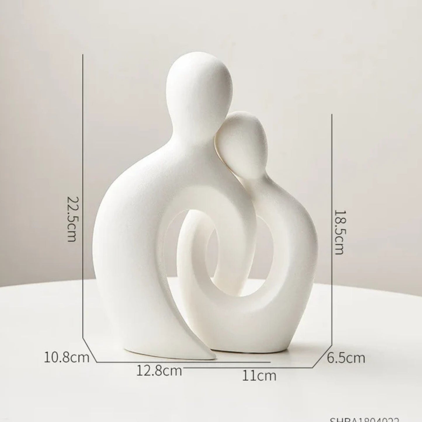Modern Ceramic Sculpture of Abstract Couple – Unique Home Decoration