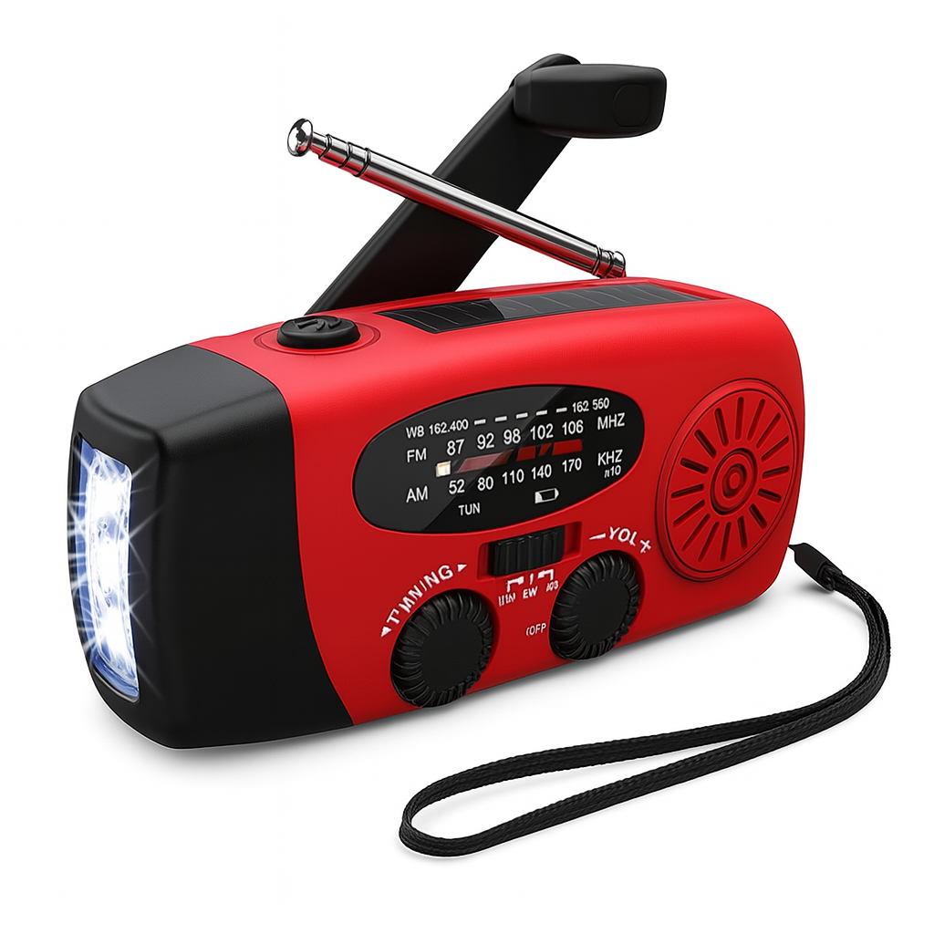 Hand Crank Emergency Radio with AM/FM, Power Bank, Flashlight & USB-C