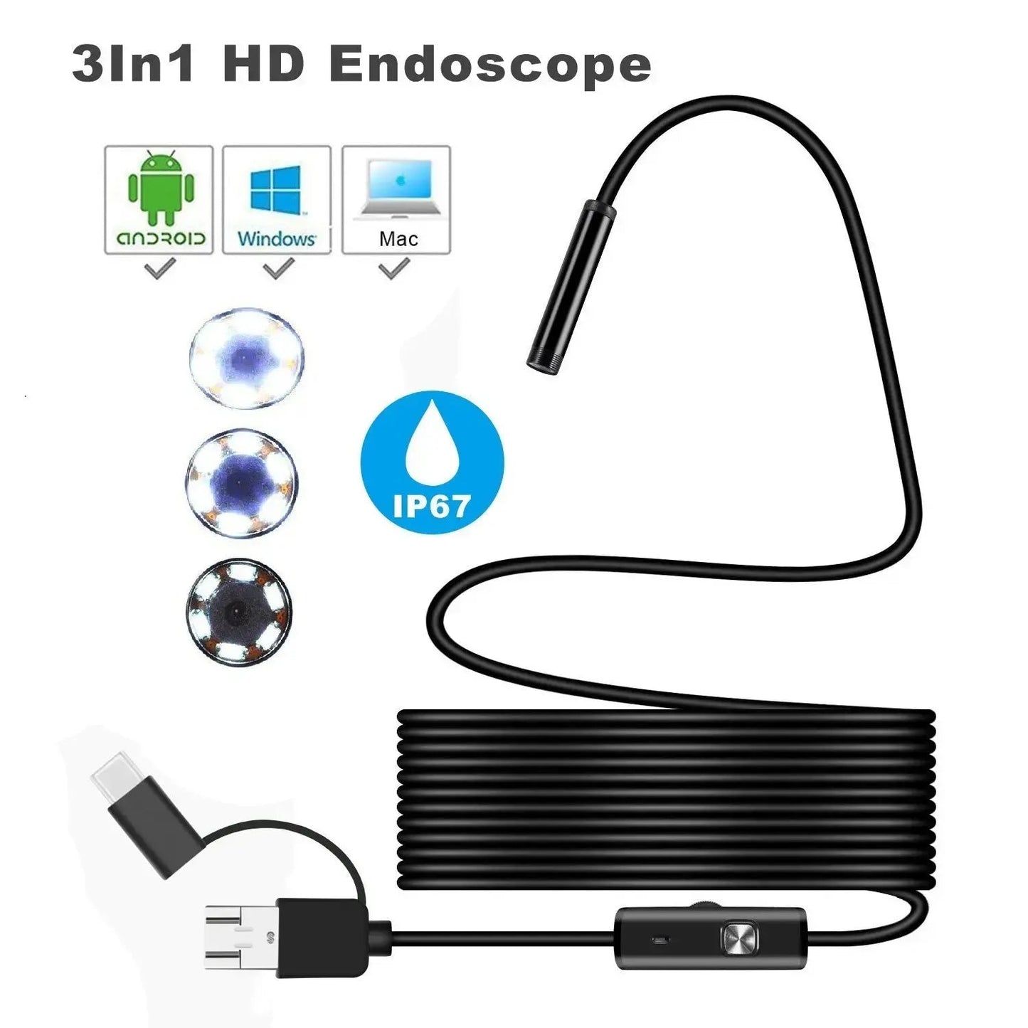 Versatile Waterproof Inspection Camera with HD Clarity