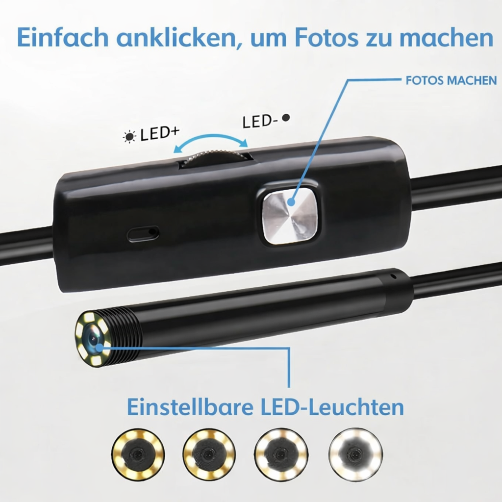 Versatile Waterproof Inspection Camera with HD Clarity