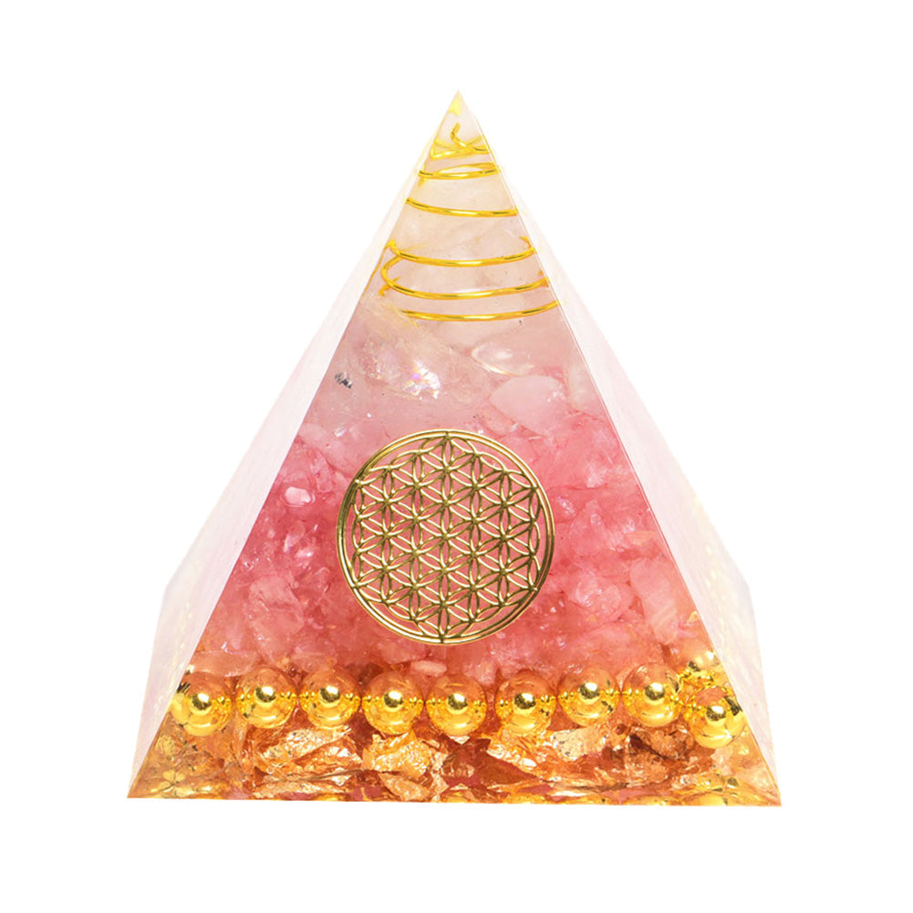 Energy Pyramid Made of Healing Crystals for Orgone Therapy