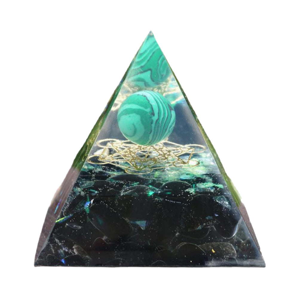 Energy Pyramid Made of Healing Crystals for Orgone Therapy