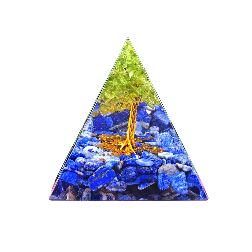Energy Pyramid Made of Healing Crystals for Orgone Therapy